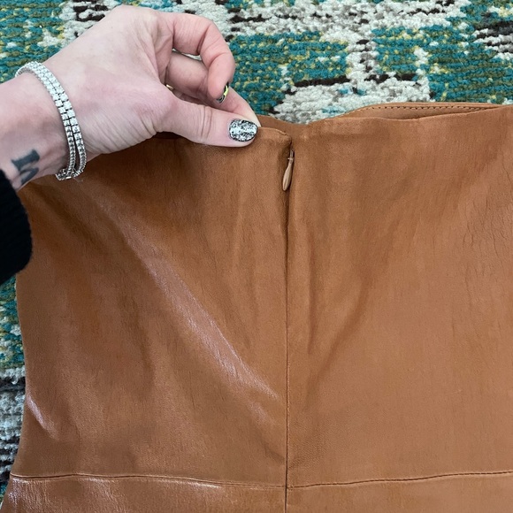 NWOT SPRWMN Leather Mini Tube Dress - Picture 6 of 6